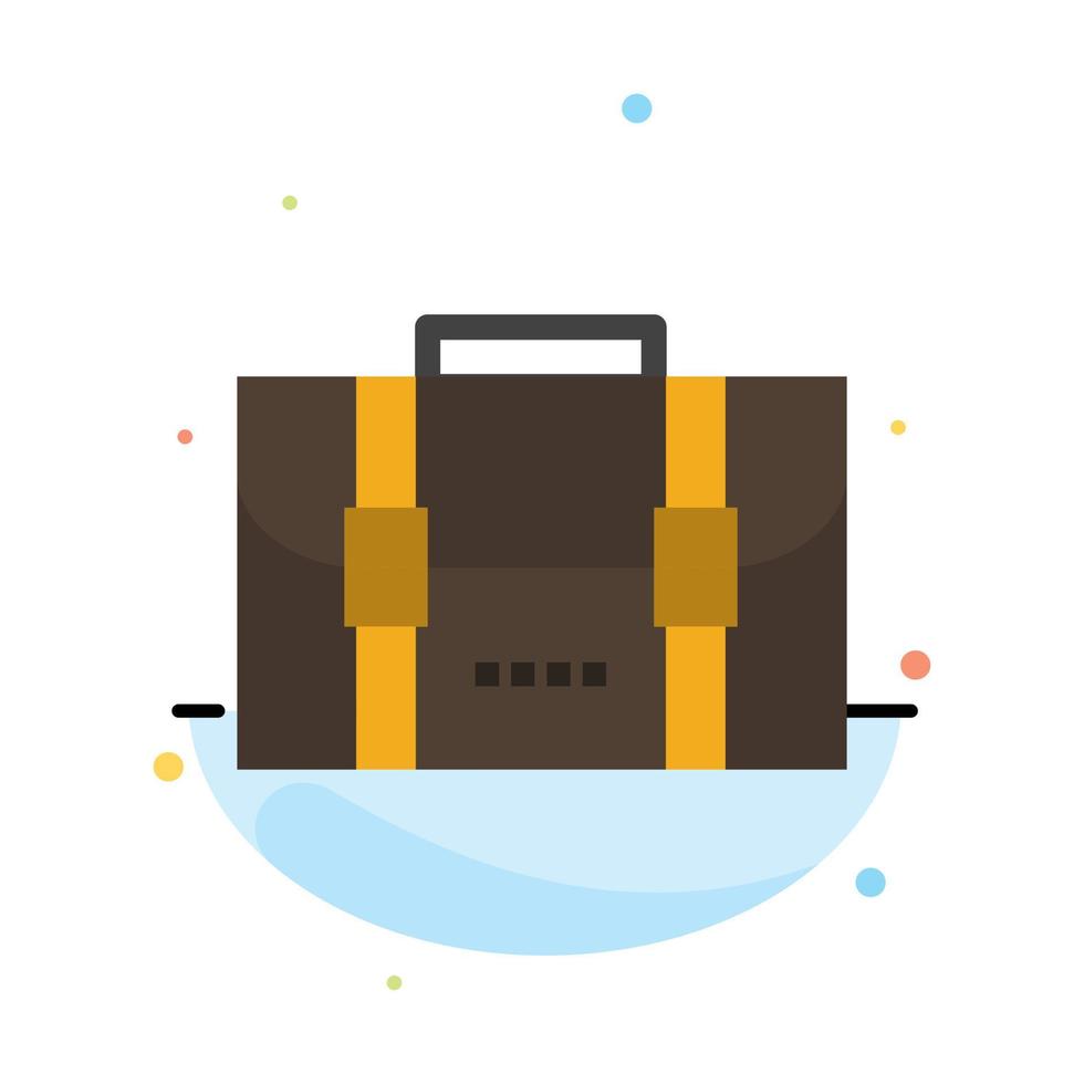 Backpack Bag Travel Office Abstract Flat Color Icon Template vector