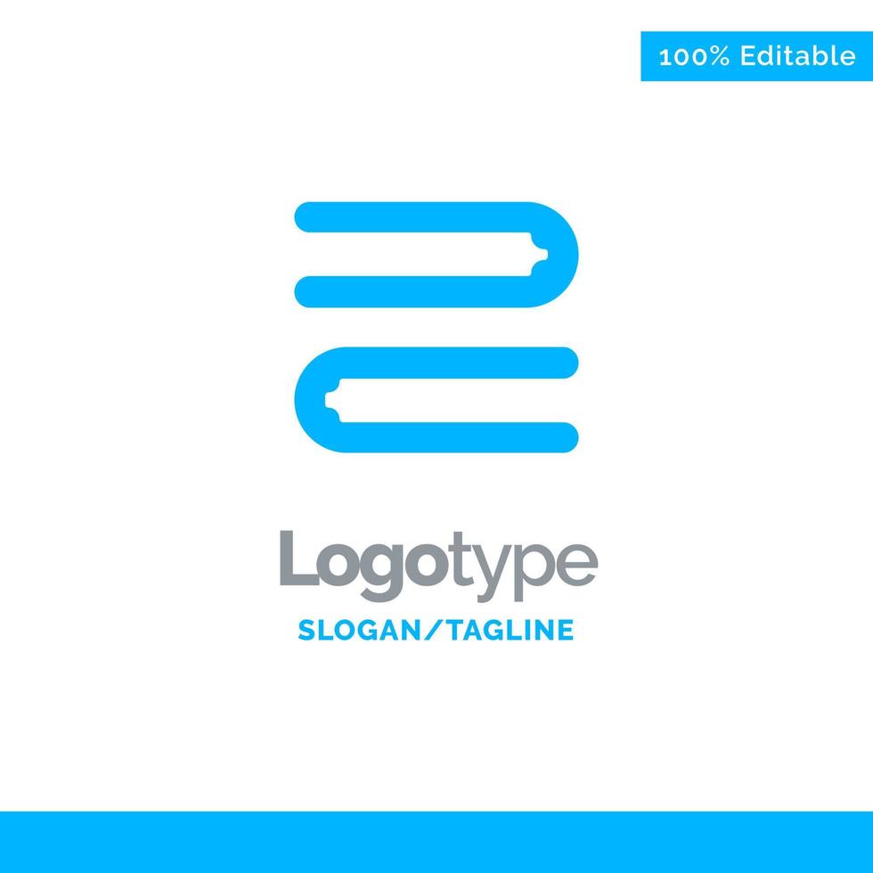 Clean Cleaning Towel Blue Solid Logo Template Place for Tagline vector