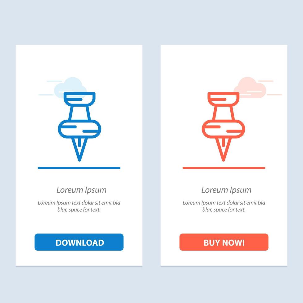 Education Pin Marker  Blue and Red Download and Buy Now web Widget Card Template vector