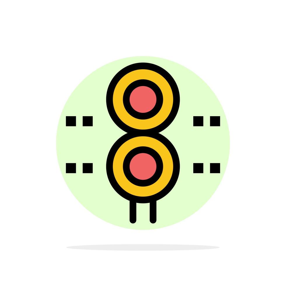 Sign Station Traffic Train Transportation Abstract Circle Background Flat color Icon vector