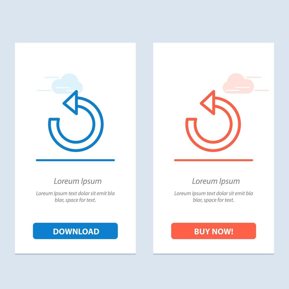 Refresh Reload Rotate Repeat  Blue and Red Download and Buy Now web Widget Card Template vector