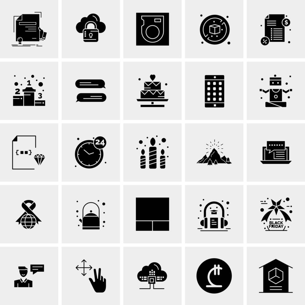 25 Universal Business Icons Vector Creative Icon Illustration to use in web and Mobile Related project