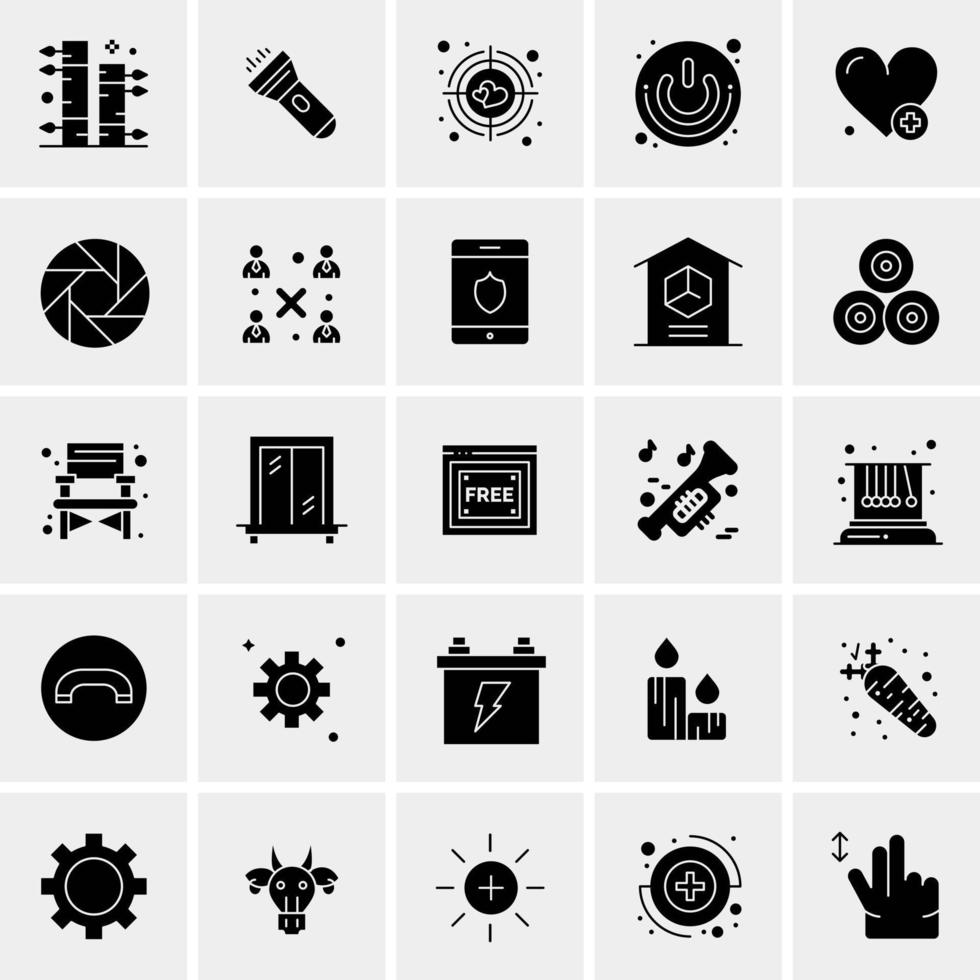 25 iconos de negocios universales vector ilustración de icono creativo para usar en proyectos relacionados con la web y dispositivos móviles