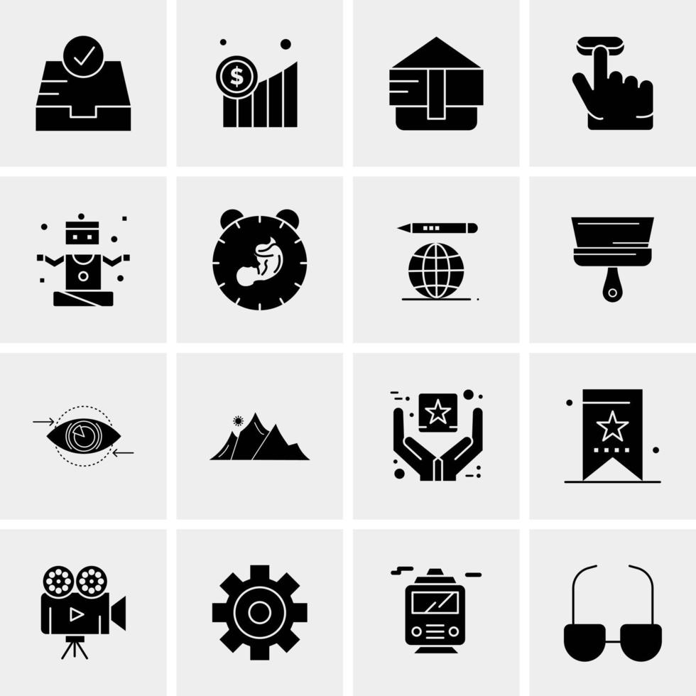 16 Universal Business Icons Vector Creative Icon Illustration to use in web and Mobile Related project