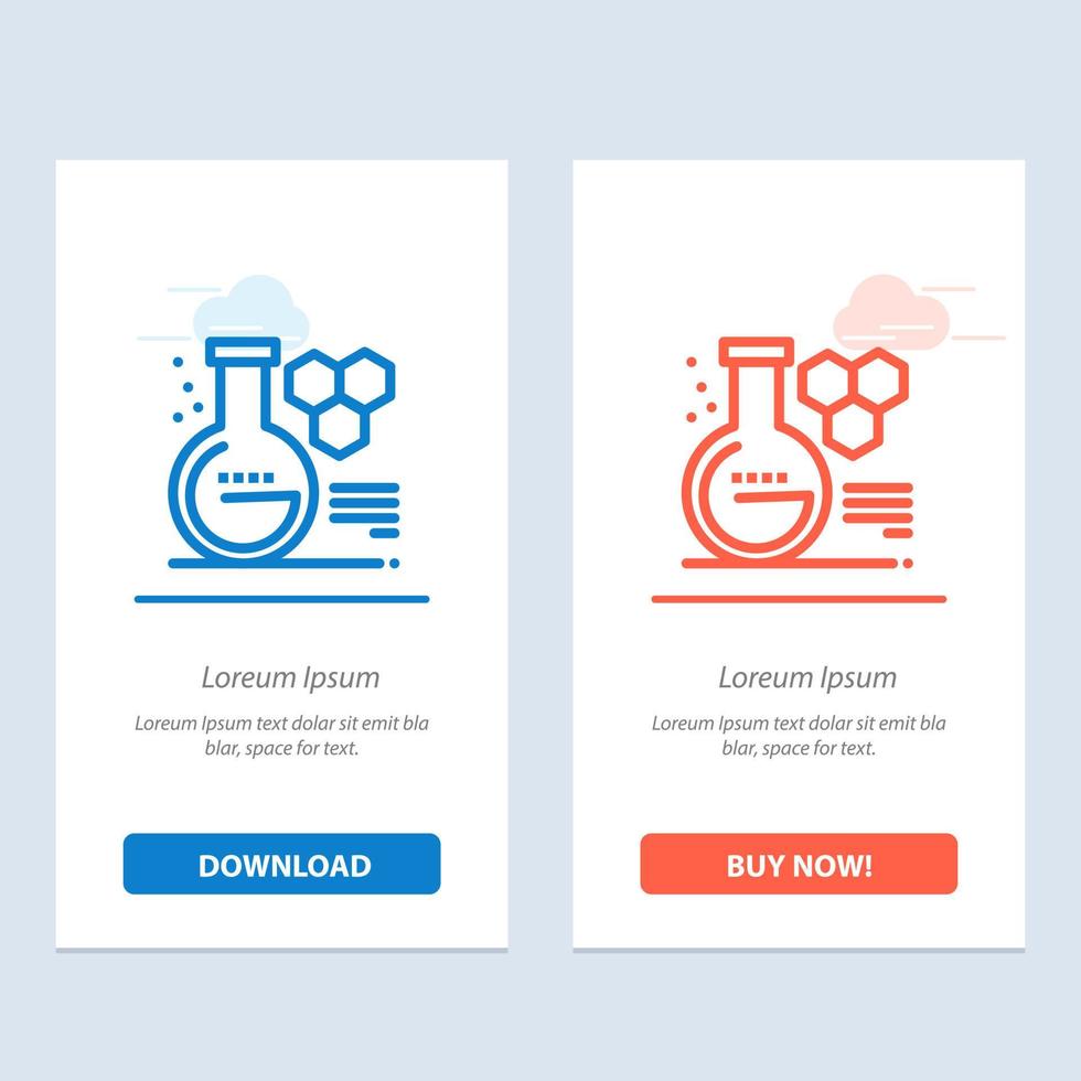 Chemistry Lab Chemistry Lab Education  Blue and Red Download and Buy Now web Widget Card Template vector