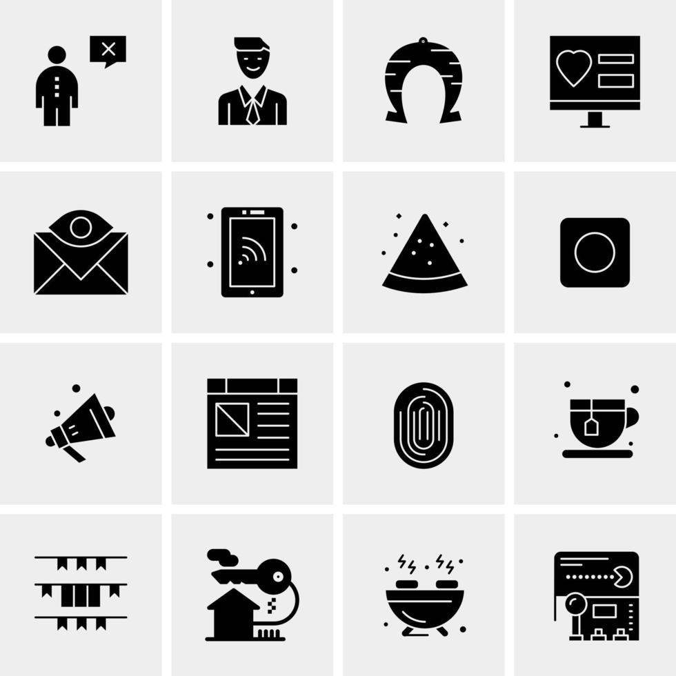 16 Universal Business Icons Vector Creative Icon Illustration to use in web and Mobile Related project