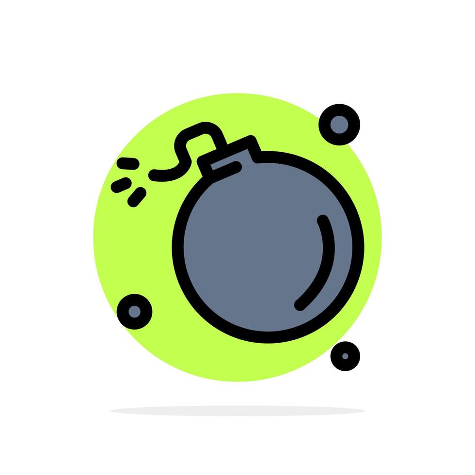 Bomb Comet Explosion Meteor Science Abstract Circle Background Flat color Icon vector