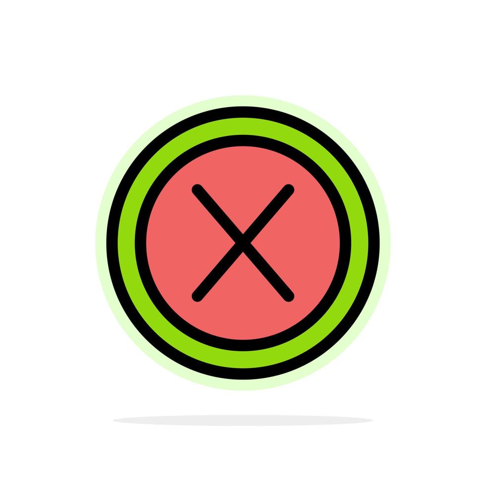 Close Cross Interface No User Abstract Circle Background Flat color Icon vector