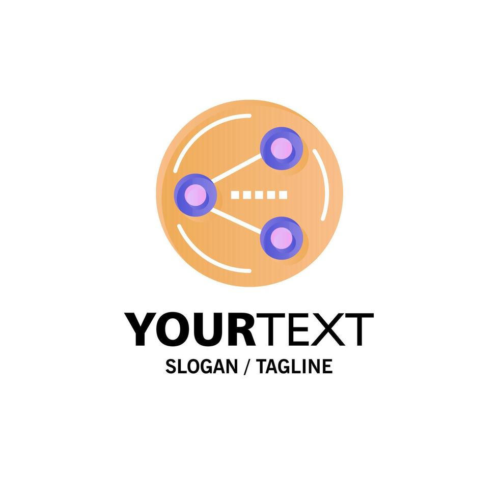 Share Sharing Social Media Business Logo Template Flat Color vector