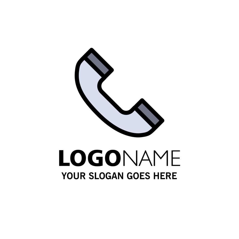 Call Phone Telephone Business Logo Template Flat Color vector