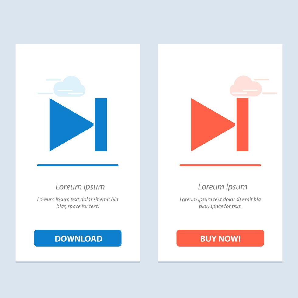End Forward Last Next  Blue and Red Download and Buy Now web Widget Card Template vector