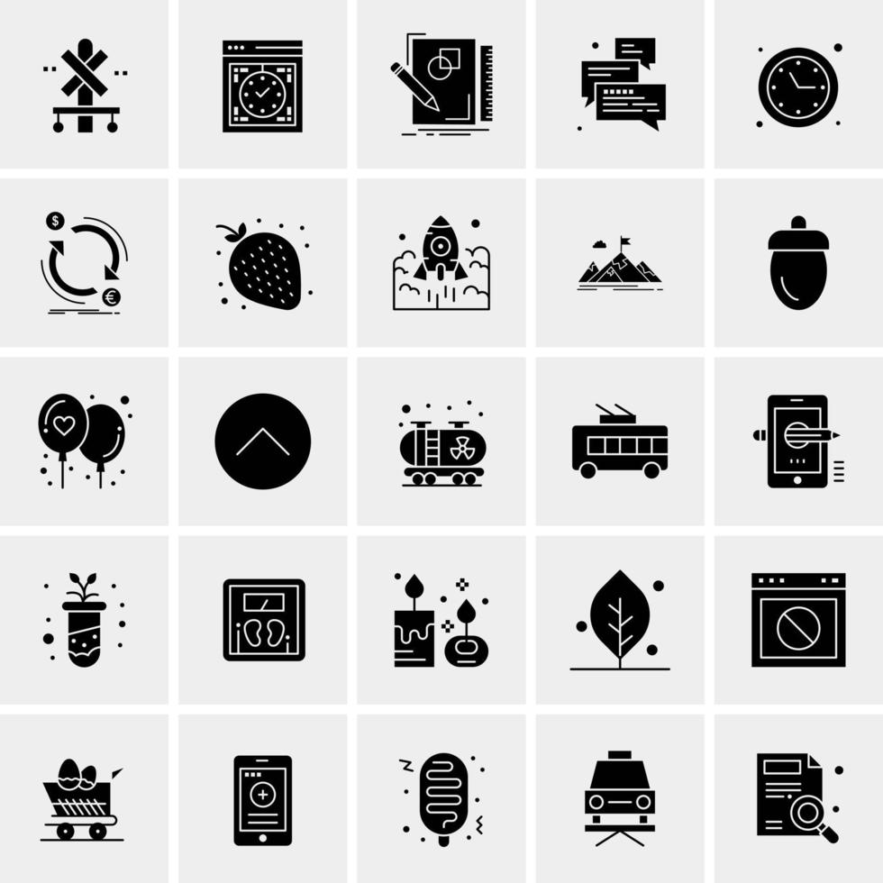 25 iconos de negocios universales vector ilustración de icono creativo para usar en proyectos relacionados con la web y dispositivos móviles