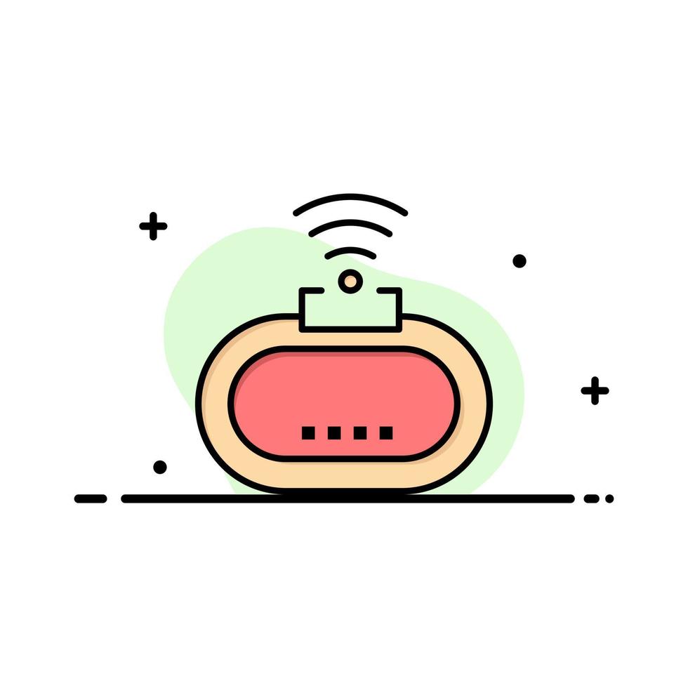 Device Security Wifi Signal Business Logo Template Flat Color vector