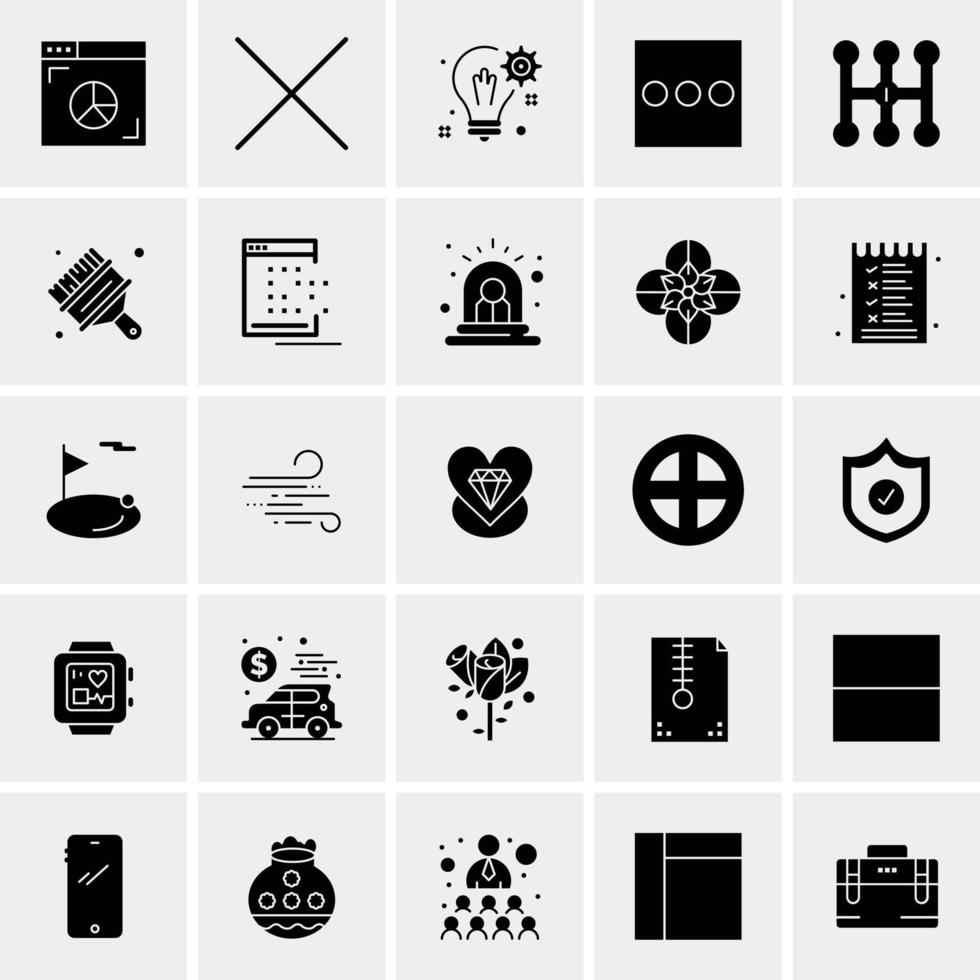 25 iconos de negocios universales vector ilustración de icono creativo para usar en proyectos relacionados con la web y dispositivos móviles