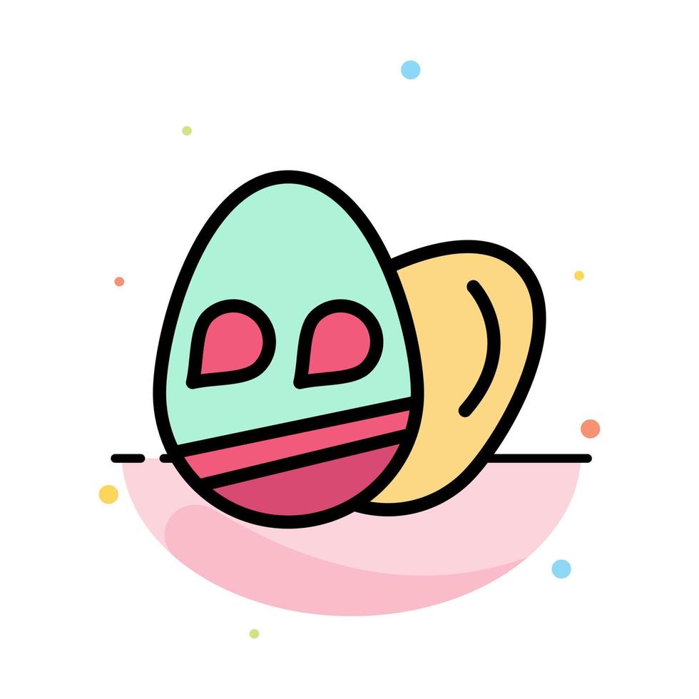 plantilla de icono de color plano abstracto de vacaciones de pascua de huevo vector