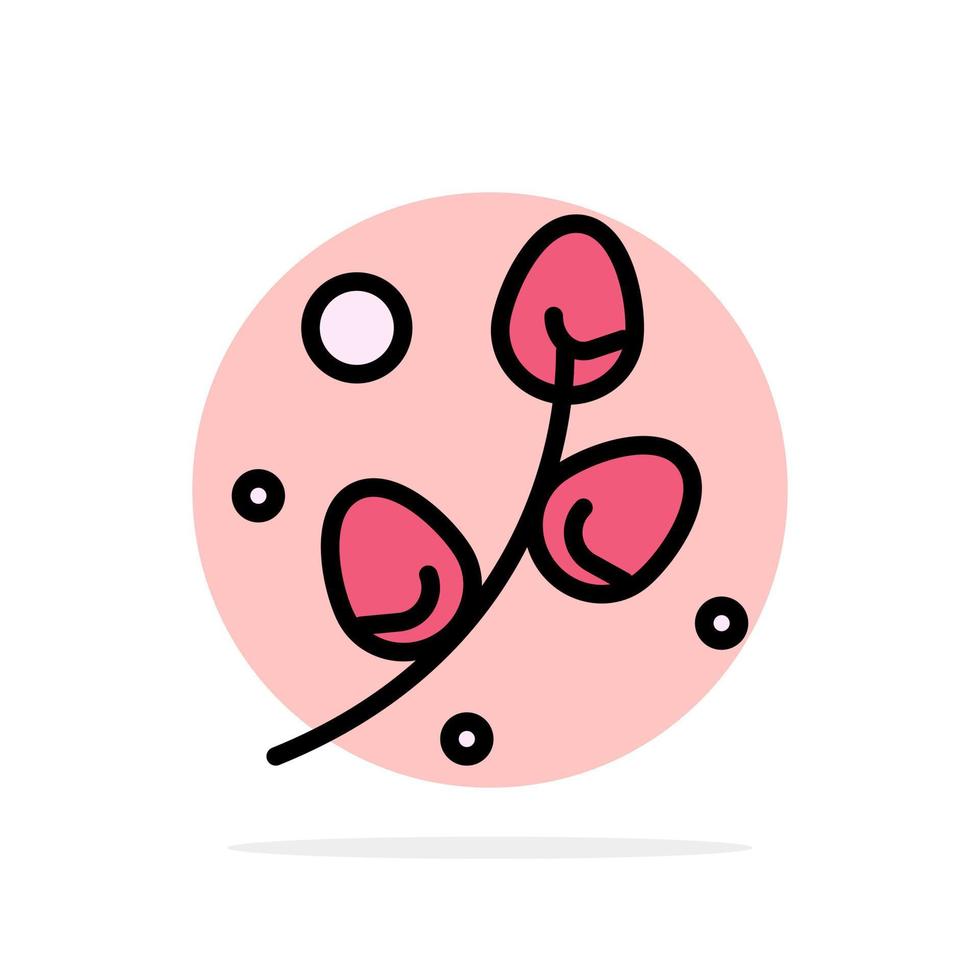 planta huevo pascua vacaciones abstracto círculo fondo plano color icono vector