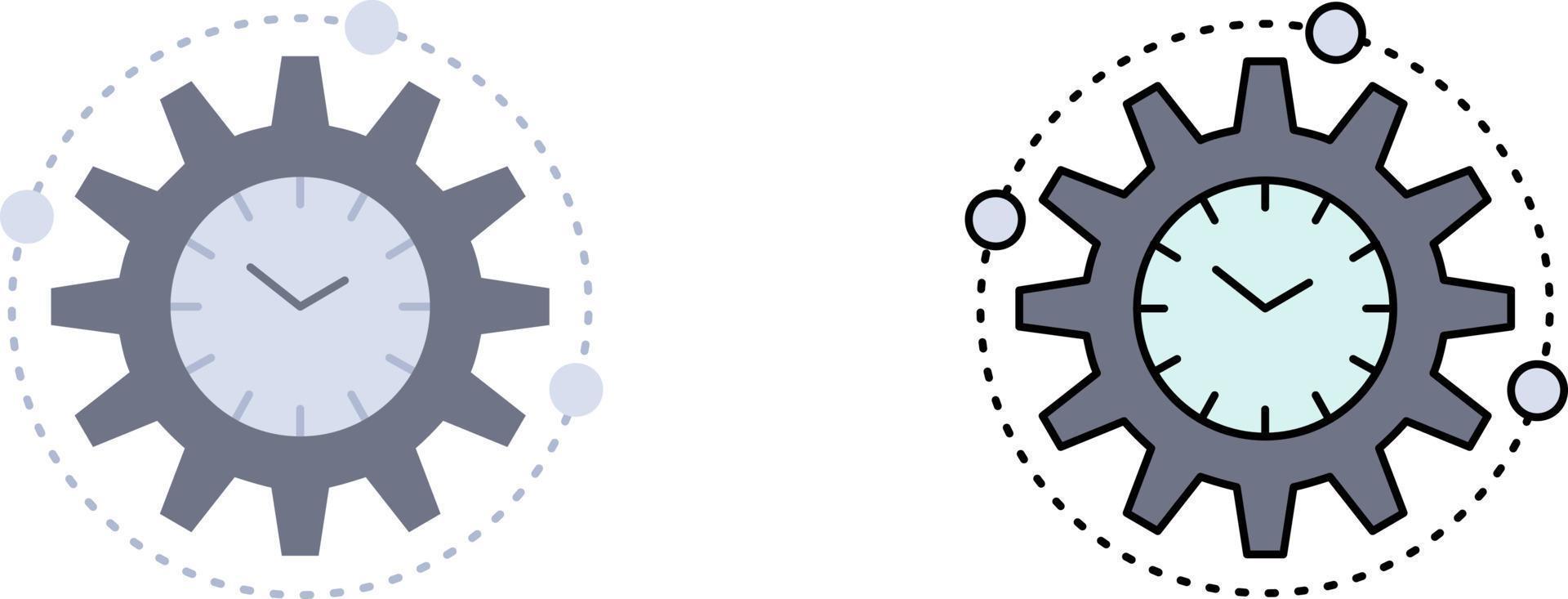 vector de icono de color plano de proyecto de productividad de procesamiento de gestión de eficiencia