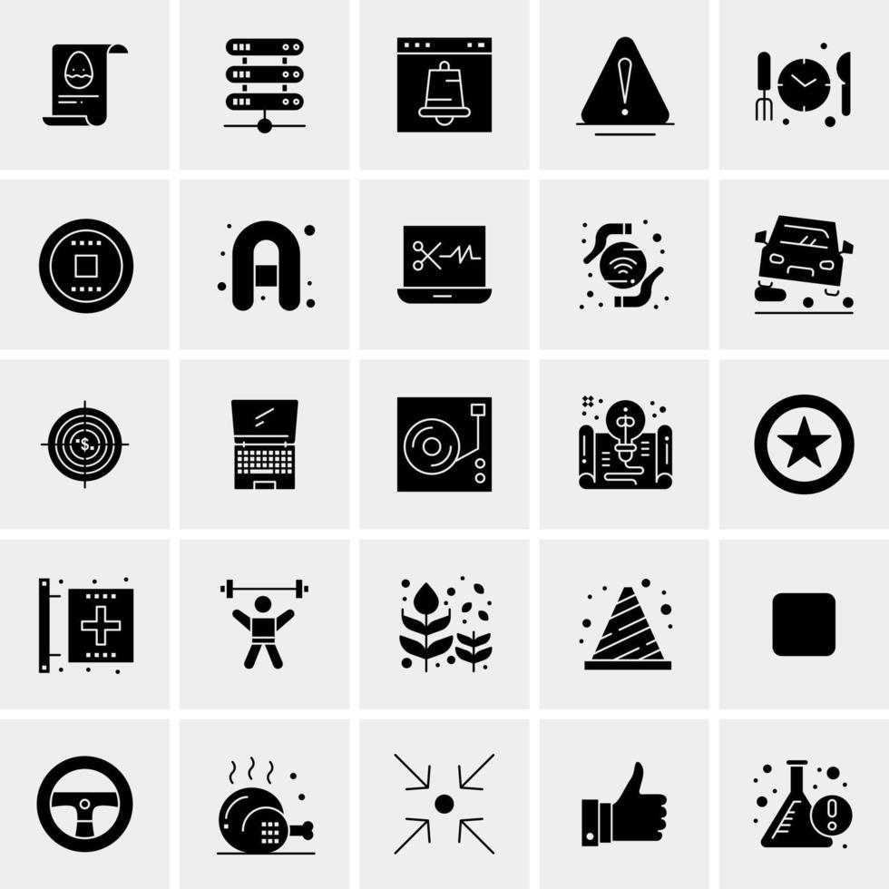 25 iconos de negocios universales vector ilustración de icono creativo para usar en proyectos relacionados con la web y dispositivos móviles