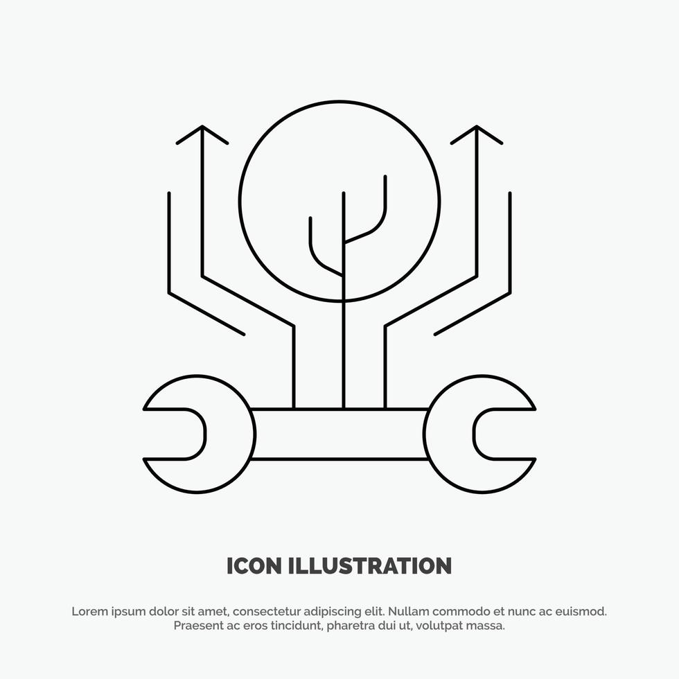 Development Engineering Growth Hack Hacking Line Icon Vector