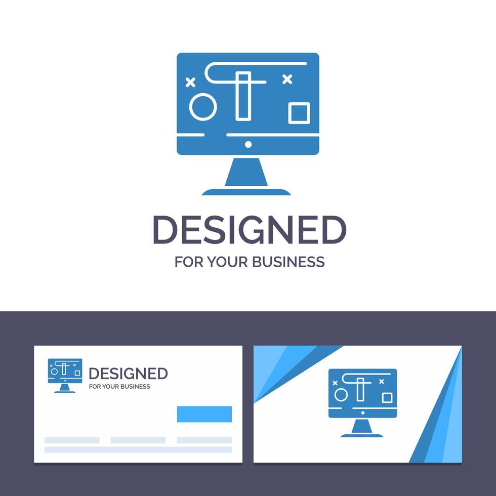 Creative Business Card and Logo template Computer Design Display Graphics Vector Illustration