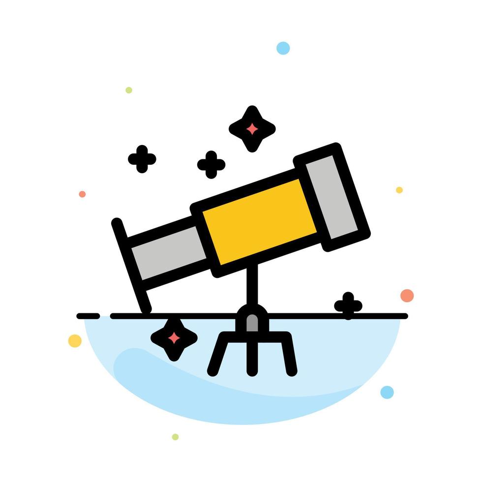 Astronaut Space Telescope Abstract Flat Color Icon Template vector