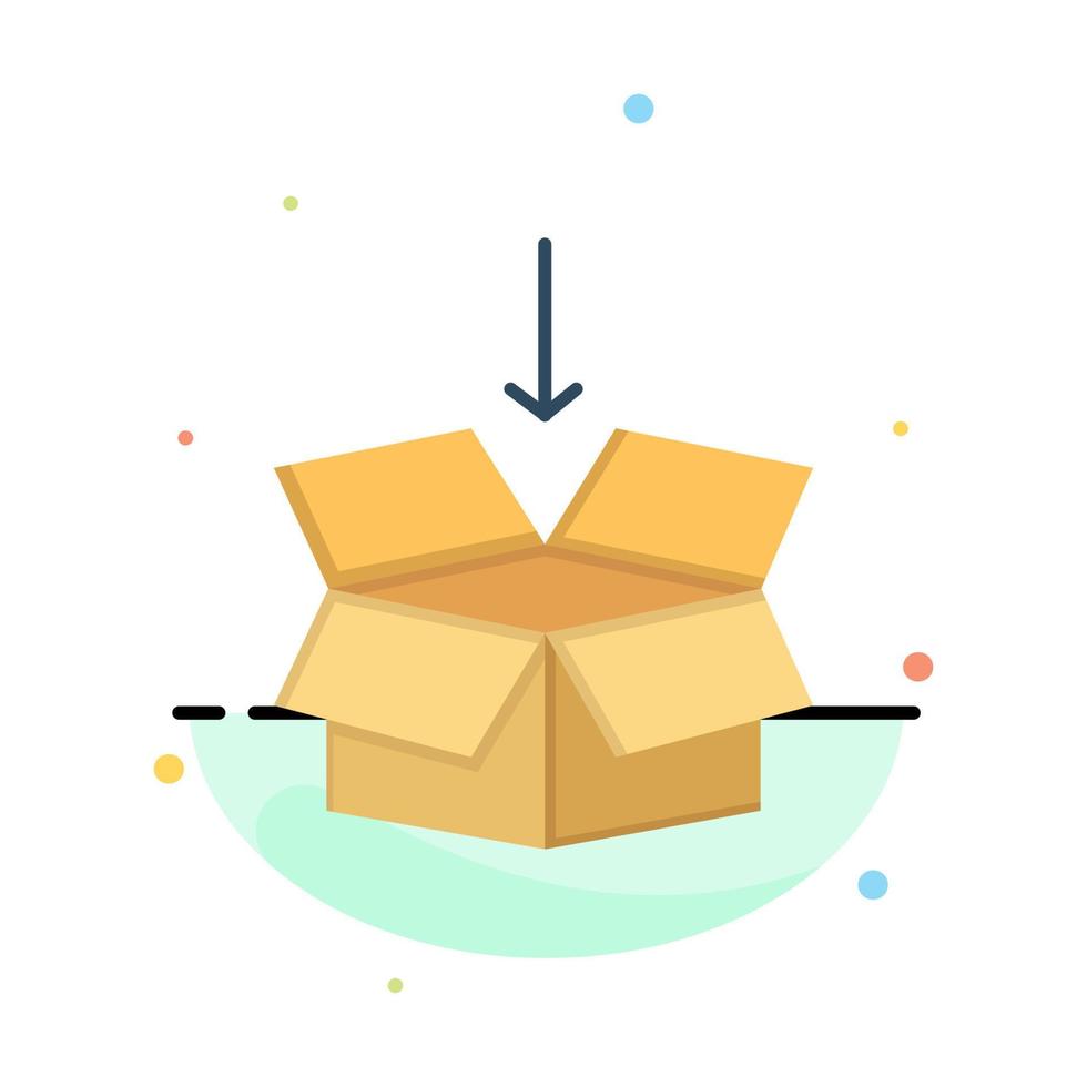 Box Arrow Shipping Education Abstract Flat Color Icon Template vector