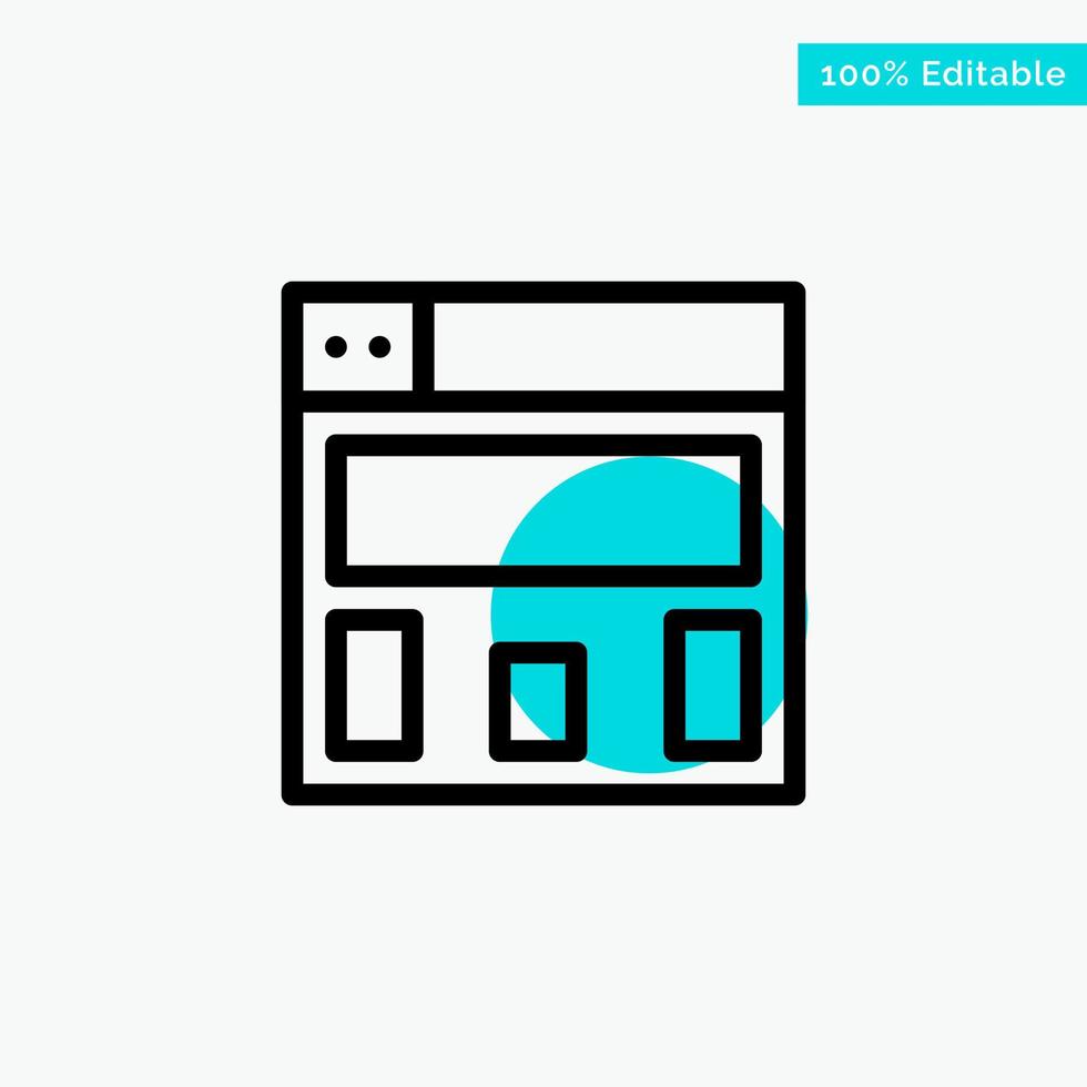 Graphics Design Layout turquoise highlight circle point Vector icon