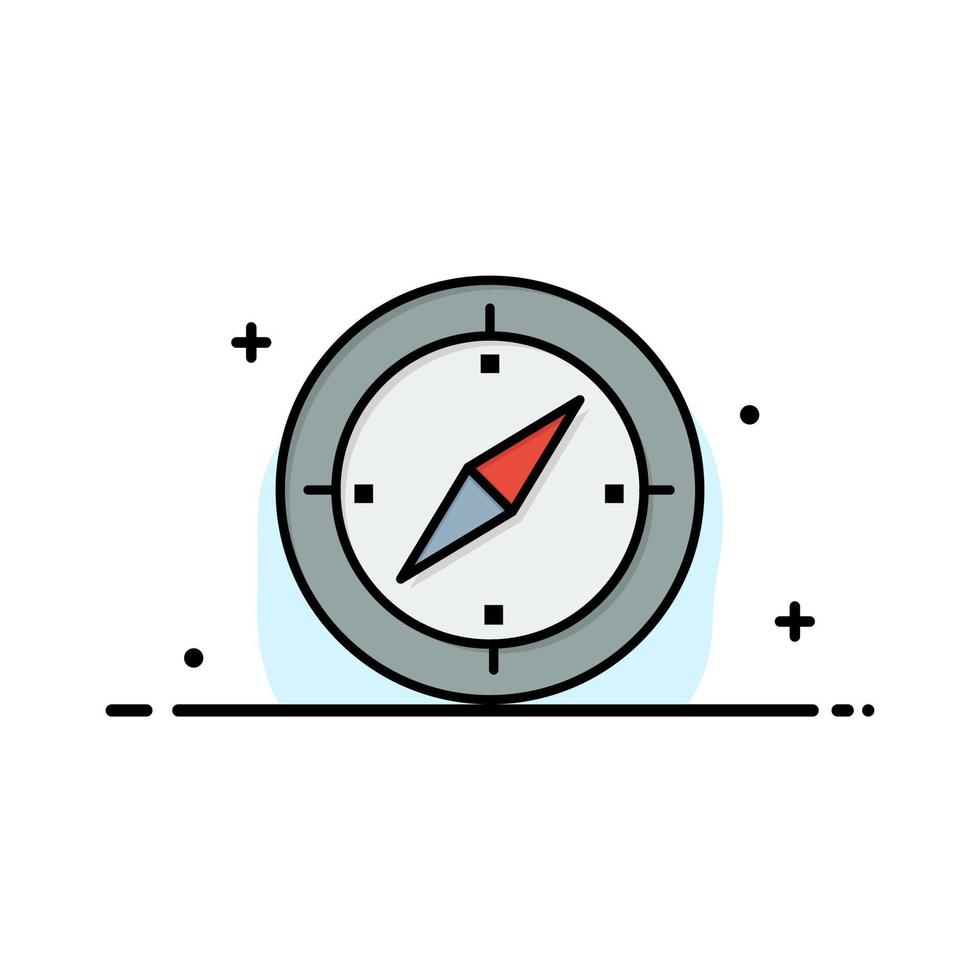 Navigation Direction Compass Gps Business Logo Template Flat Color vector