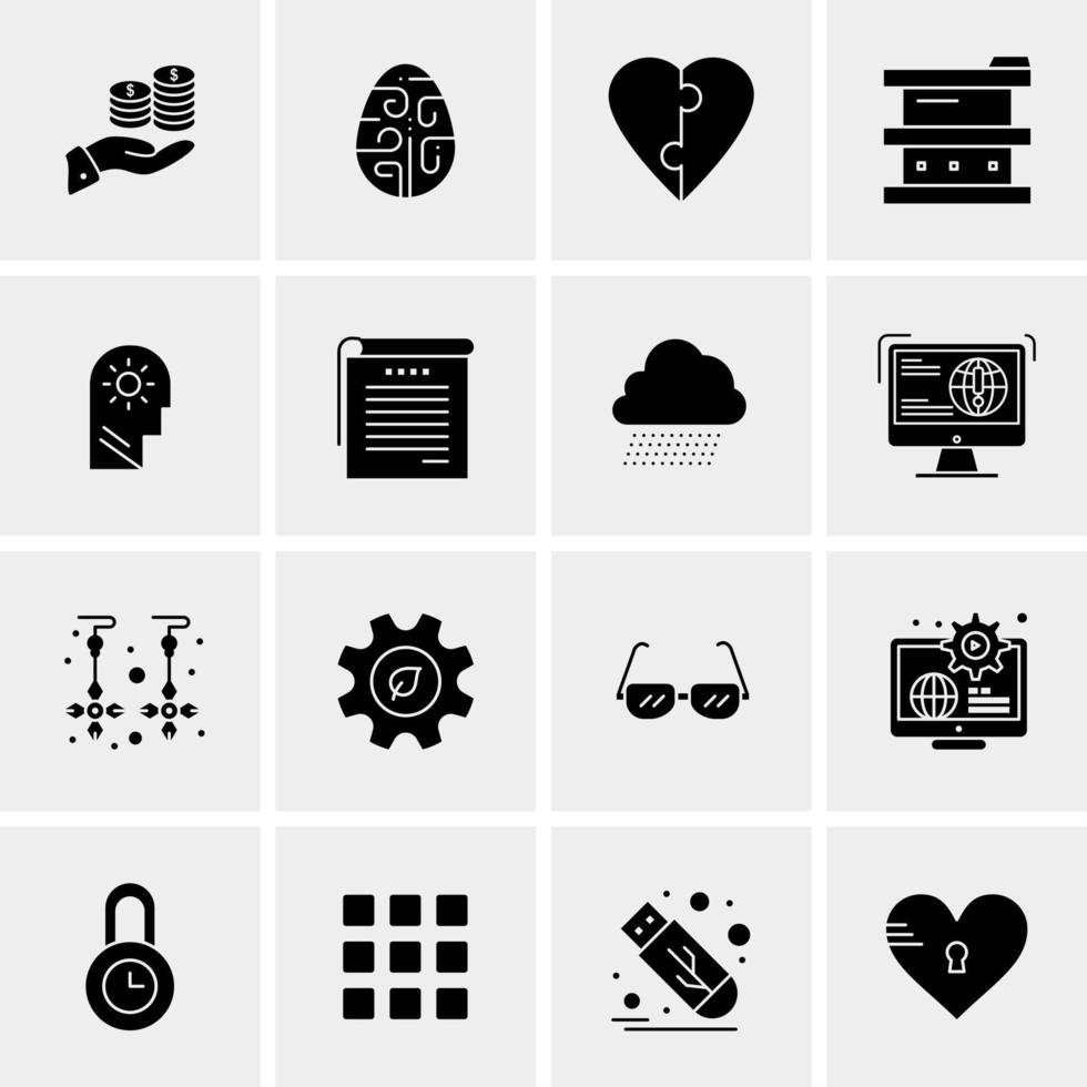 16 Universal Business Icons Vector Creative Icon Illustration to use in web and Mobile Related project