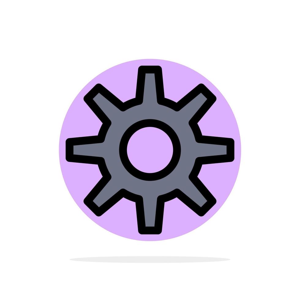 Gear Setting Wheel Abstract Circle Background Flat color Icon vector