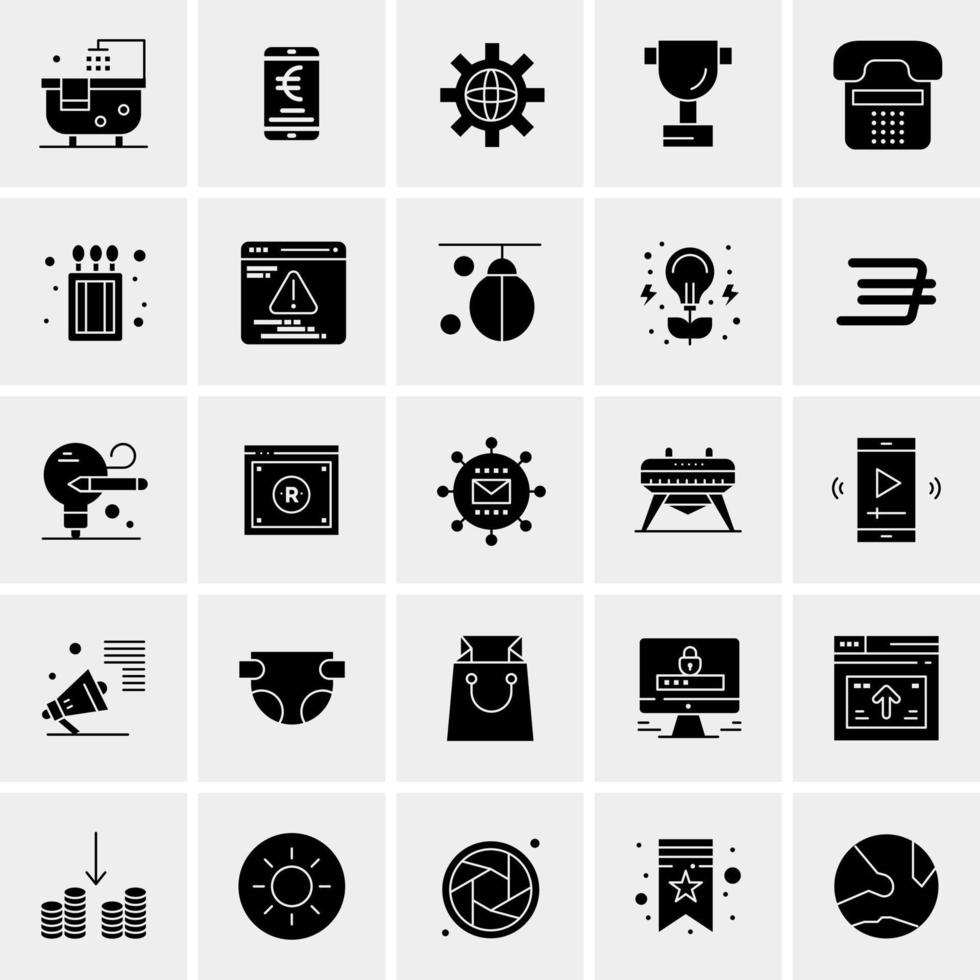 25 iconos de negocios universales vector ilustración de icono creativo para usar en proyectos relacionados con la web y dispositivos móviles