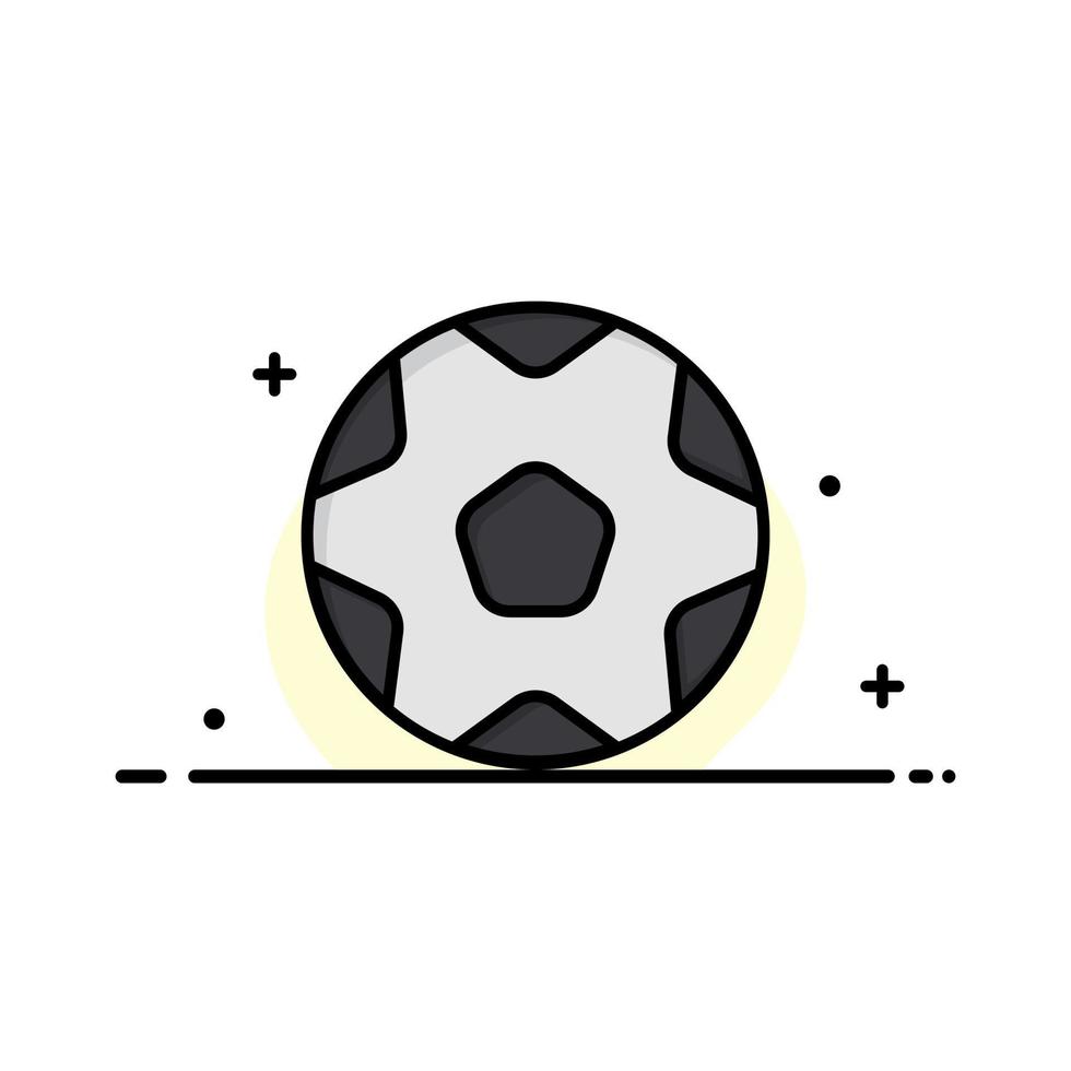 Football Ball Sports Soccer Business Logo Template Flat Color vector