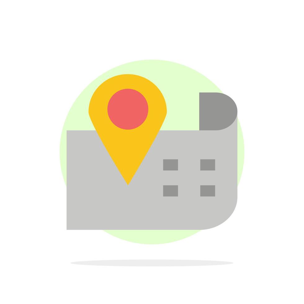 Map Navigation Location Abstract Circle Background Flat color Icon vector