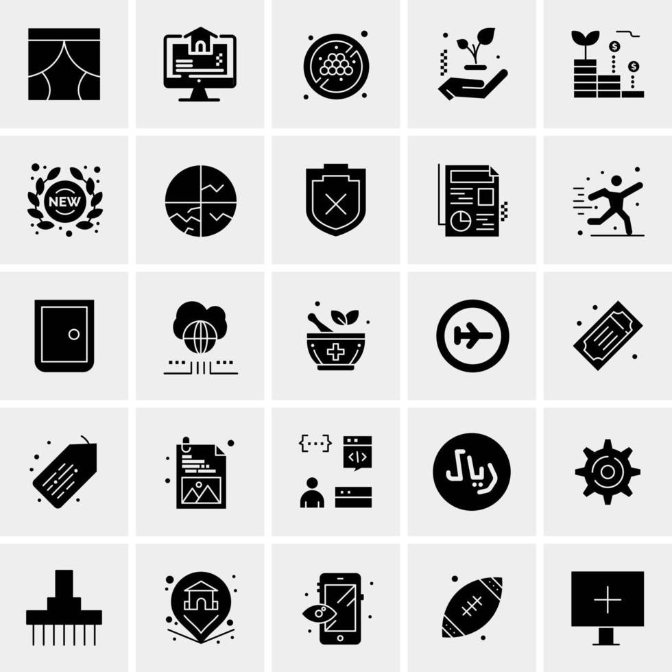 25 iconos de negocios universales vector ilustración de icono creativo para usar en proyectos relacionados con la web y dispositivos móviles