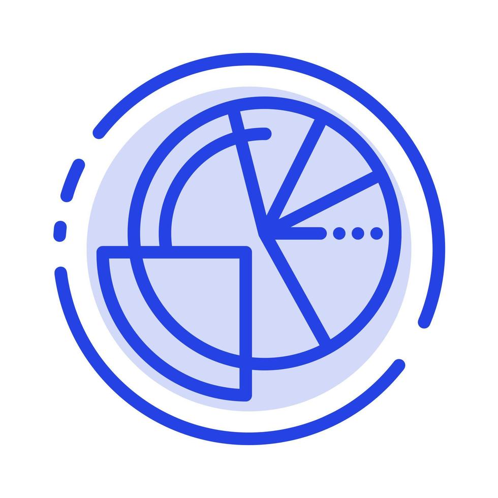 Financial Data Analysis Analytics Data Finance Blue Dotted Line Line Icon vector