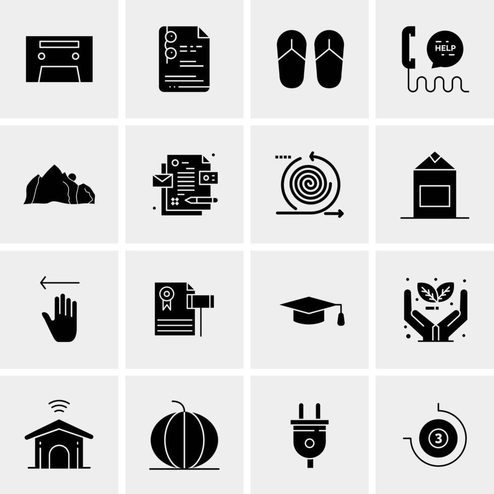 16 Universal Business Icons Vector Creative Icon Illustration to use in web and Mobile Related project