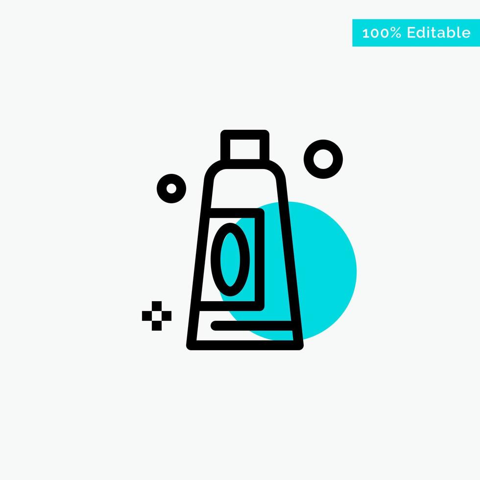 Cream Cleaning Clean turquoise highlight circle point Vector icon