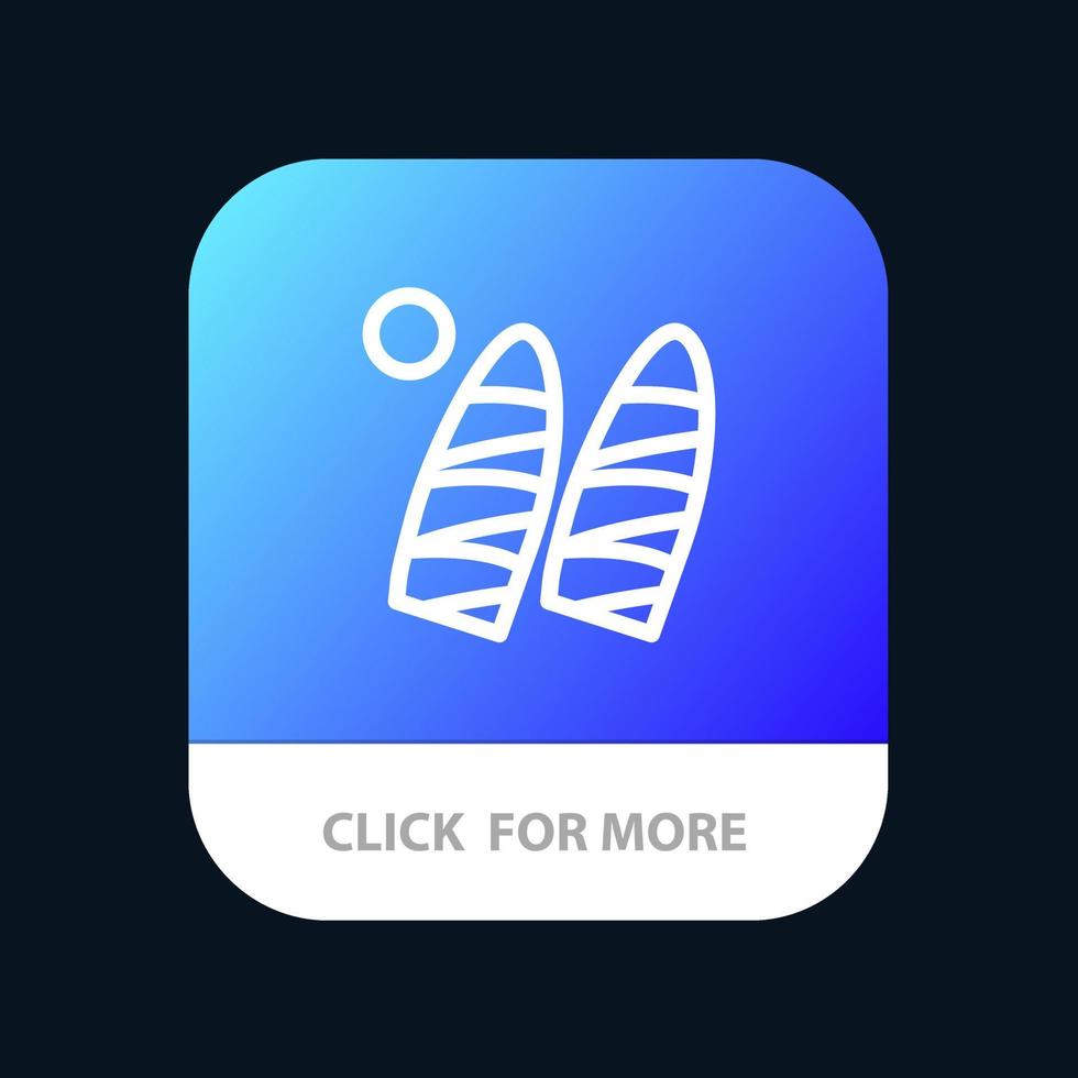 botón de aplicación móvil de deportes acuáticos de surf versión de línea android e ios vector
