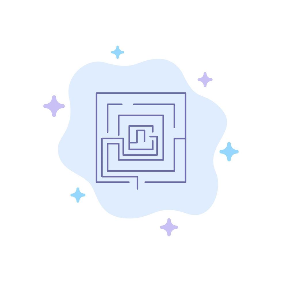 Business Idea Marketing Pertinent Puzzle Blue Icon on Abstract Cloud Background vector