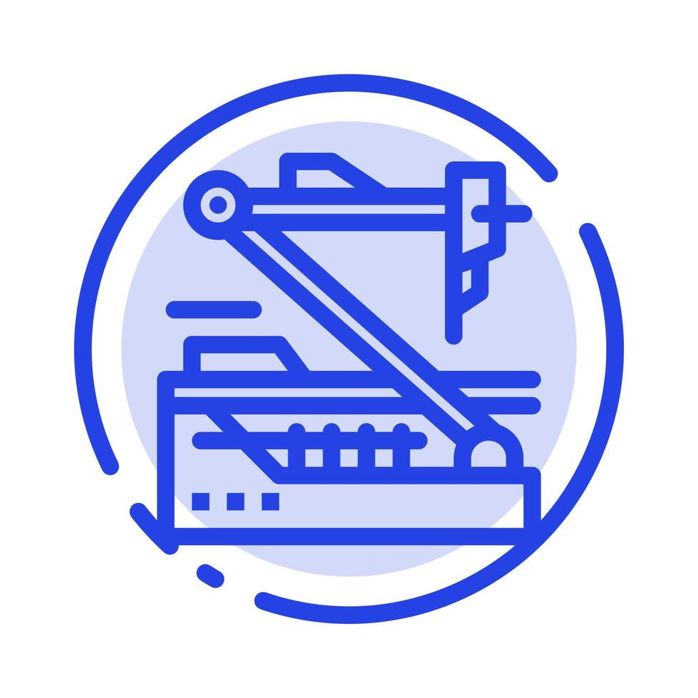 Future Medical Medicine Robot Robotics Blue Dotted Line Line Icon vector