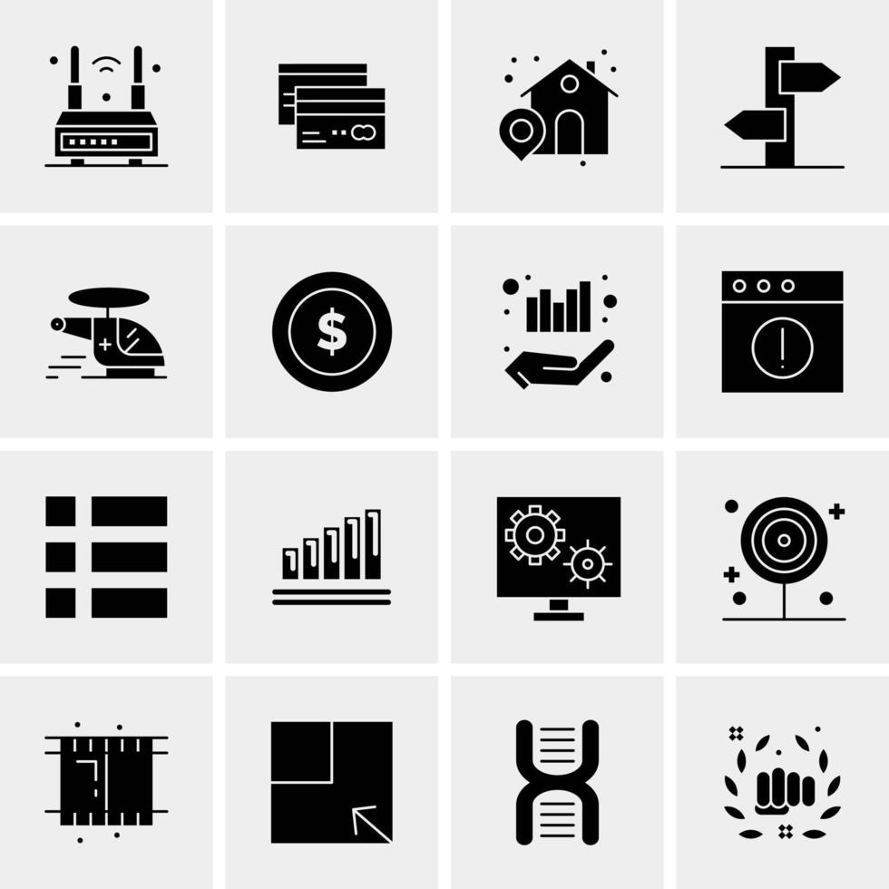 16 Universal Business Icons Vector Creative Icon Illustration to use in web and Mobile Related project