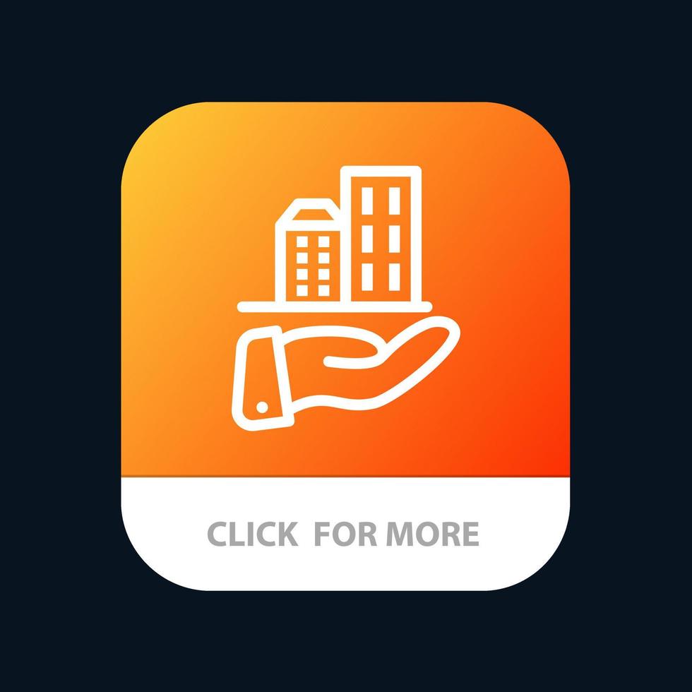 Architecture Business Modern Sustainable Mobile App Button Android and IOS Line Version vector