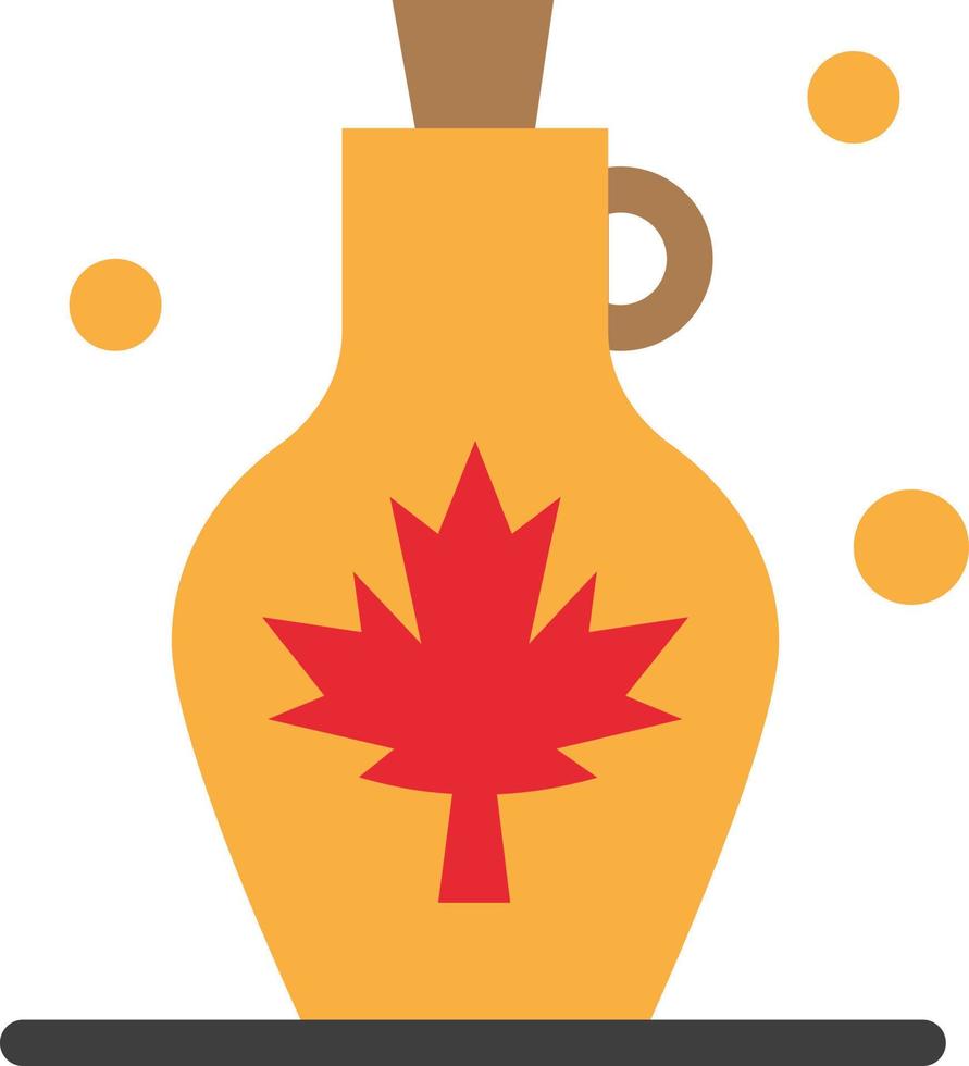Beverage Kettle Water Water Pot Leaf  Flat Color Icon Vector icon banner Template