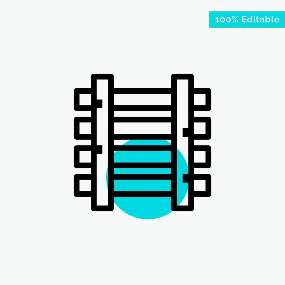 Railways Station Train Transportation turquoise highlight circle point Vector icon
