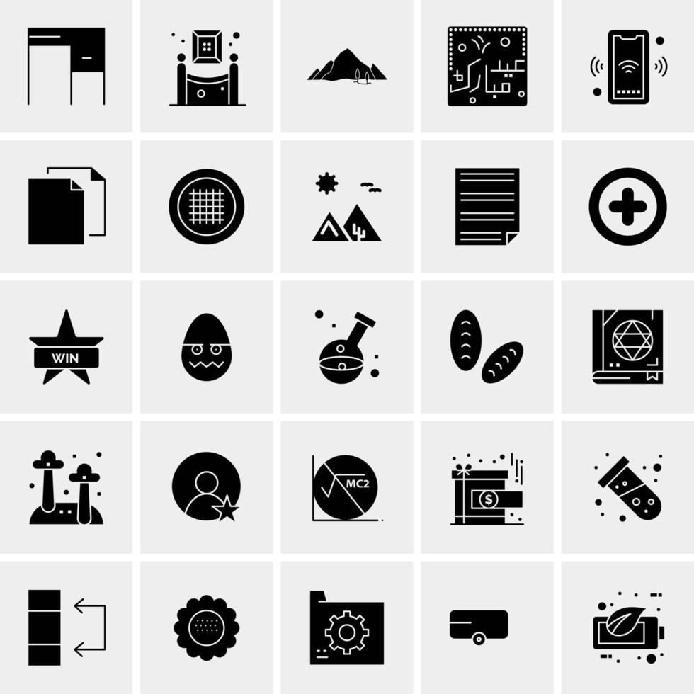 25 iconos de negocios universales vector ilustración de icono creativo para usar en proyectos relacionados con la web y dispositivos móviles