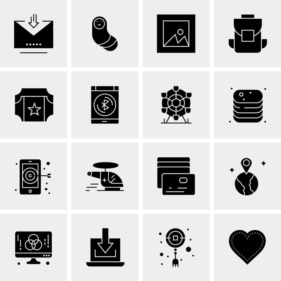 16 Universal Business Icons Vector Creative Icon Illustration to use in web and Mobile Related project