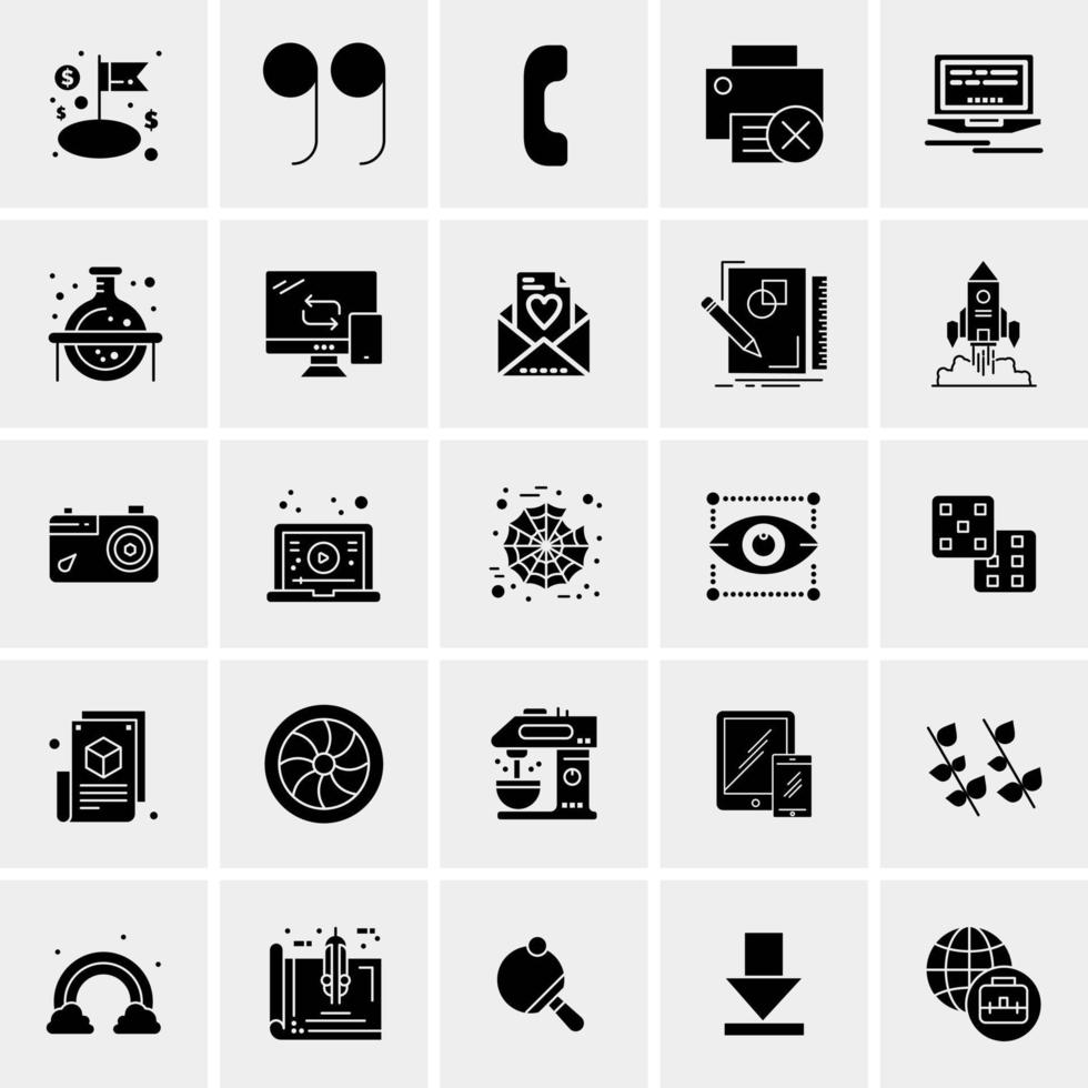 25 iconos de negocios universales vector ilustración de icono creativo para usar en proyectos relacionados con la web y dispositivos móviles