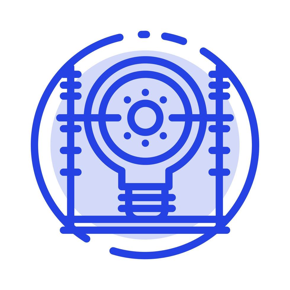 Define Energy Engineering Generation Power Blue Dotted Line Line Icon vector