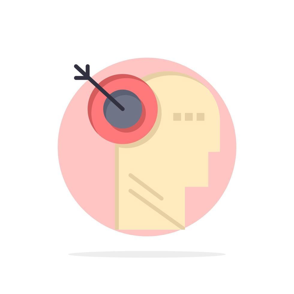 Arrow Focus Precision Target Abstract Circle Background Flat color Icon vector