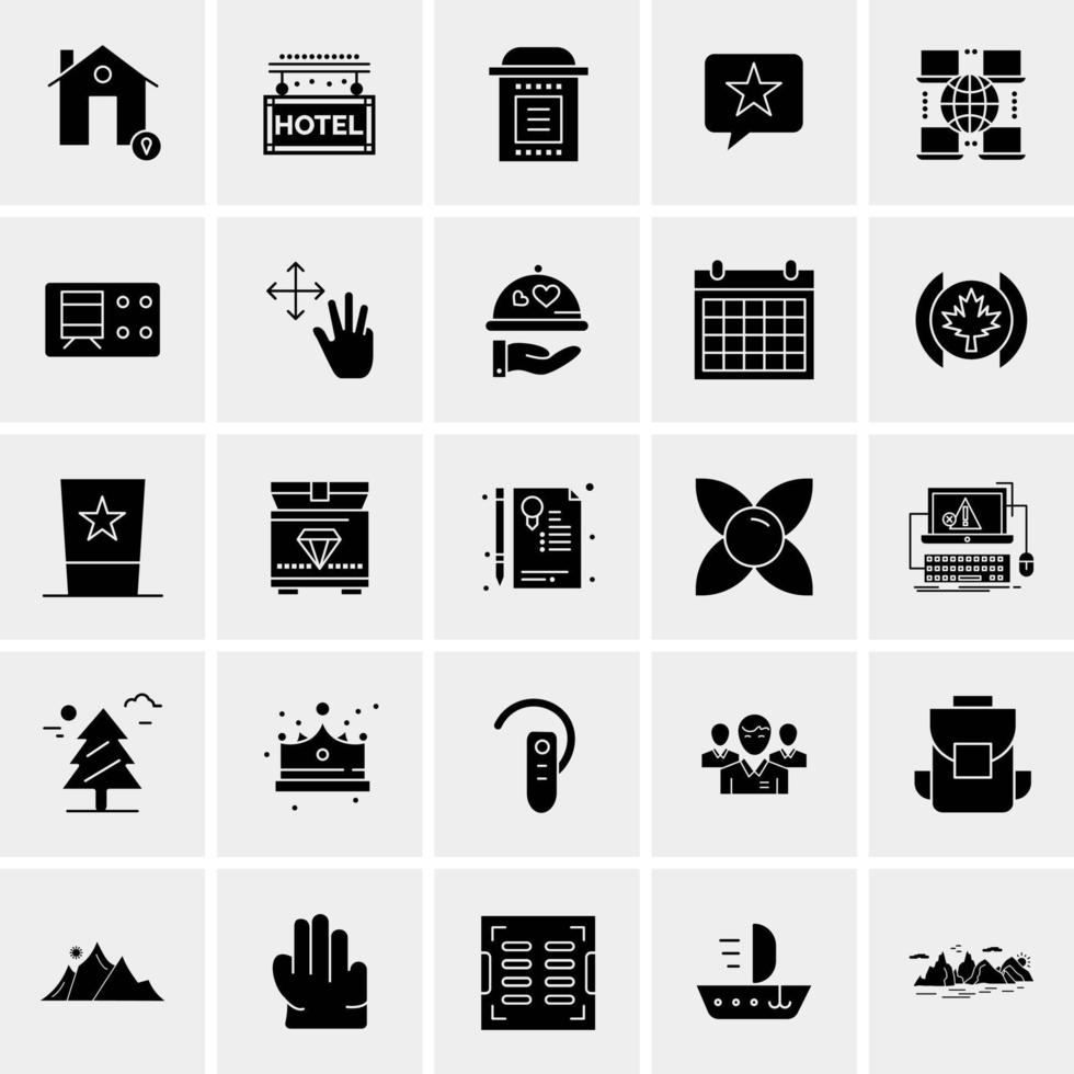 25 iconos de negocios universales vector ilustración de icono creativo para usar en proyectos relacionados con la web y dispositivos móviles